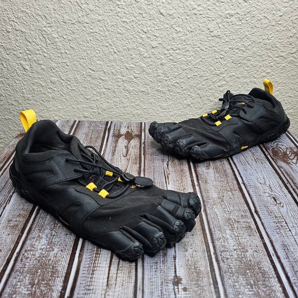 Vibram unisex five finger v trail 2.0 black and yellow size EU 40 mens 8.5-9 - Picture 1 of 6